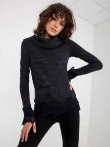 Women's dark blue sweater with