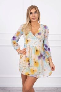 Airy dress with floral motif