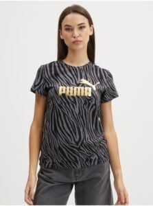 Black Women's Patterned T-Shirt Puma