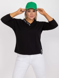 Black everyday blouse with