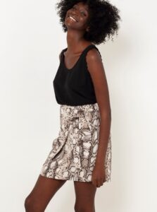 Brown skirt with snake pattern