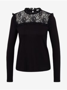 Orsay Black Women's T-shirt with Lace