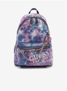 Purple Women's Patterned Backpack with Guess