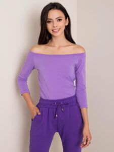 Purple blouse with exposed