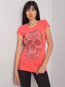 Women's coral shirt with