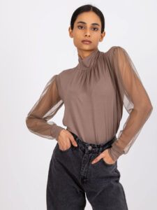 Brown blouse with decorative