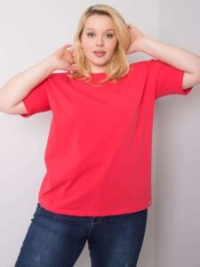 Coral T-shirt made of cotton