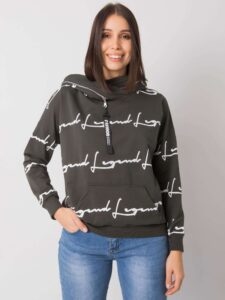 Dark khaki plus size sweatshirt with