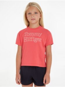 Dark pink girly T-shirt Tommy