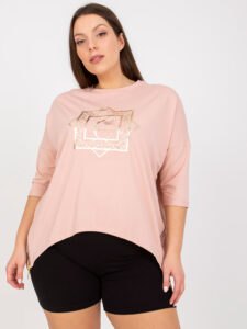 Dusty pink cotton blouse of