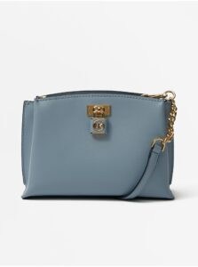 Light blue women's leather crossbody handbag Michael
