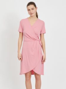 Pink wrap dress VILA Nayeli
