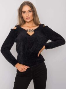 RUE PARIS Black sweater with