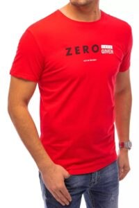 Red men's T-shirt Dstreet