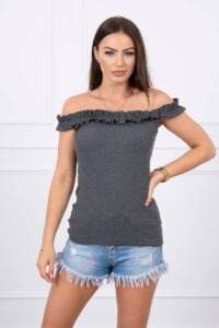 Shoulder blouse with graphite