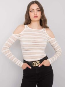 Beige striped blouse Gemma