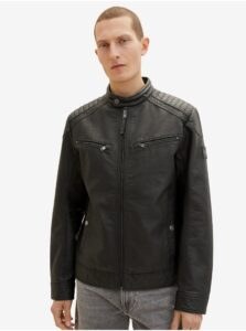 Black Men's Leatherette Jacket Tom