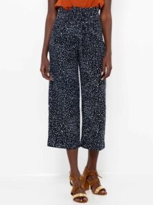 Black Women's Wide Shortened Trousers