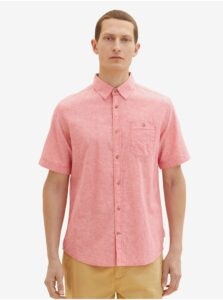 Coral Men's Linen Shirt Tom
