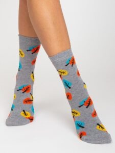 Gray women's socks with
