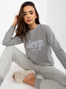 Grey two-piece pajamas with