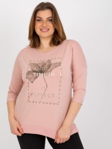Light pink oversized blouse with