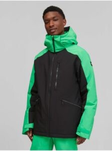 ONeill Green-Black Mens Sports Winter Hooded Jacket