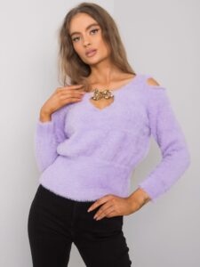 RUE PARIS Purple sweater with