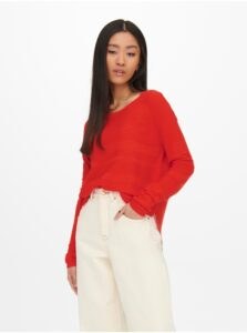 Red Ribbed Lightweight Sweater ONLY