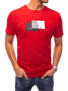 Red men's T-shirt Dstreet
