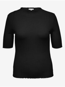 Black Women's Ribbed T-Shirt ONLY CARMAKOMA