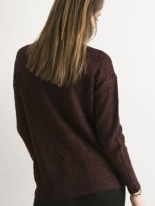 Burgundy knitted cardigan