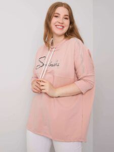 Dusty pink cotton blouse of larger