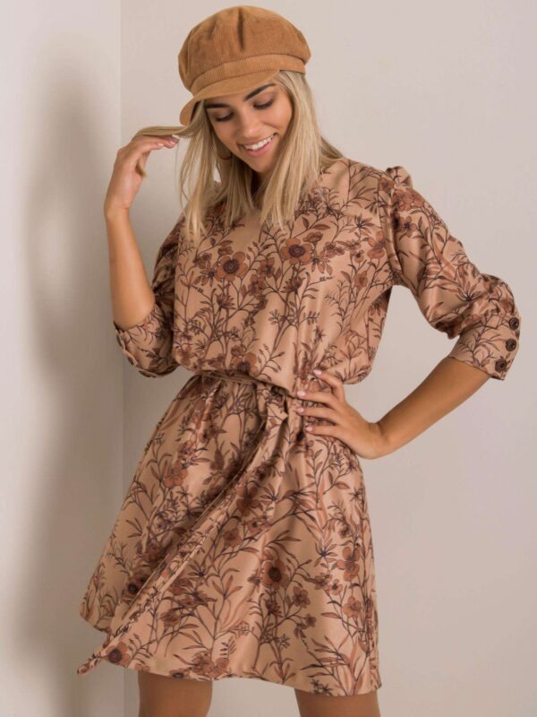 Light brown patterned dress