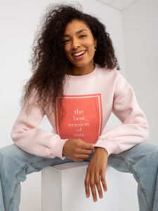 Light pink oversized sweatshirt with