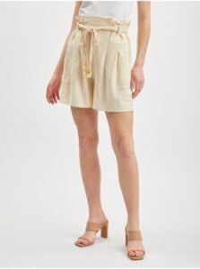 Orsay Beige Ladies Linen Shorts