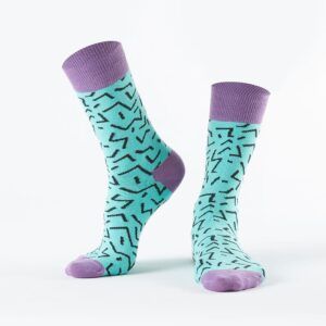 Turquoise women's socks with