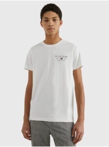 White Mens T-Shirt Tommy Hilfiger Brand