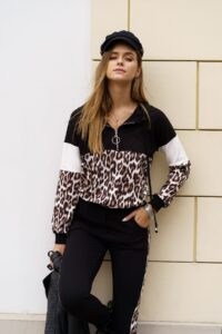 Women's tracksuit with black