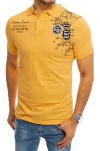 Yellow polo shirt with