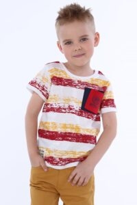 Boy's Striped T-shirt with Pocket