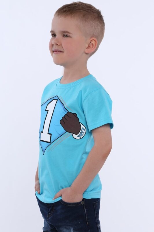Boys' T-shirt with blue