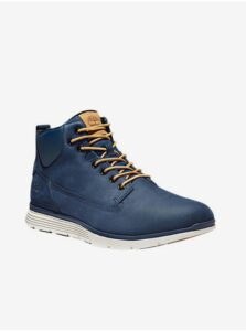 Dark Blue Mens Leather Ankle Boots Timberland