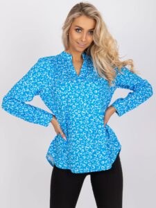 Loose blue blouse with