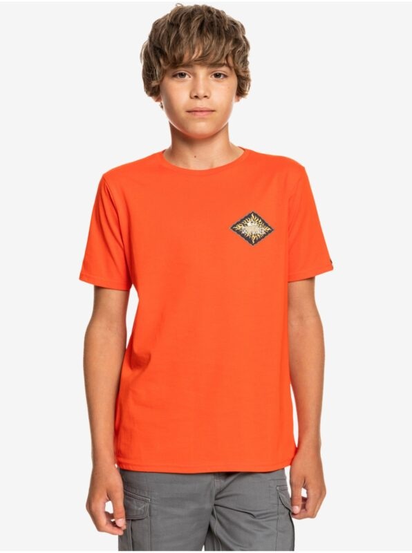 Orange Boys' T-Shirt with Quiksilver Nineties