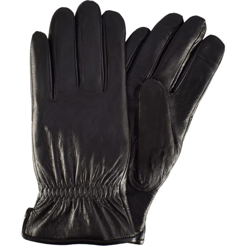 Rukavice Semiline Semiline_Men_Leather_Antibacterial_Gloves_P8217-0_Black