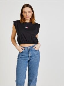 Black Women's Cropped T-Shirt Tommy