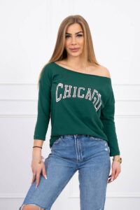 Blouse with Chicago green