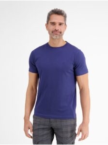 Dark blue men's basic T-shirt
