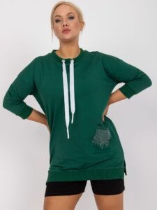 Dark green plus size sweatshirt for